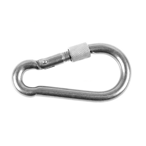S/S Spring Hook With Safety Nut M4