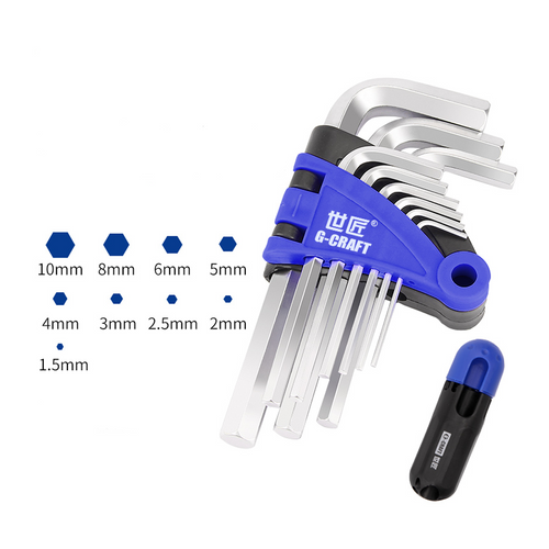 9pcs Hex Key Set Flat 1.5-10mm