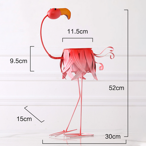 Ideaco #B Flamingos Metal Flower Pot
