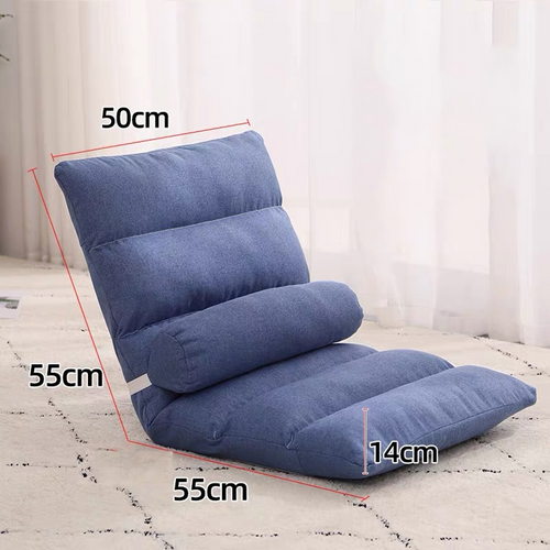 Foldable floor cushion blue