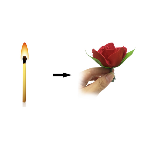 Flame to rose magic trick