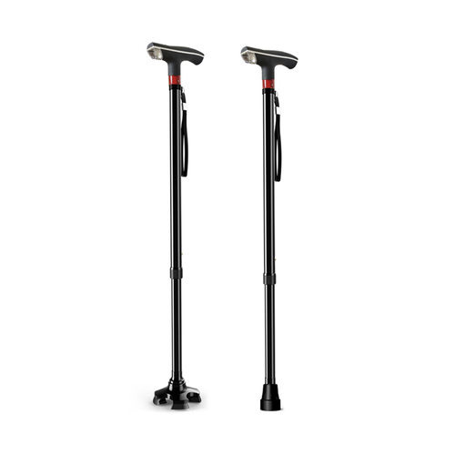 Walking cane with LED light & alarm