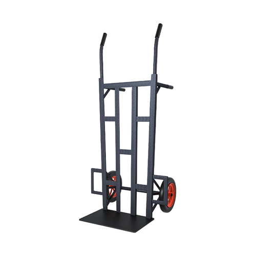 Steel hand truck 1.4m with 30cm solid wheel (black)