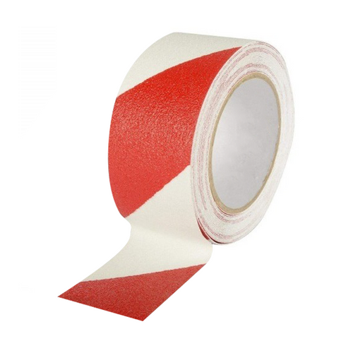 Anti slip 2" x 5m (red/white)