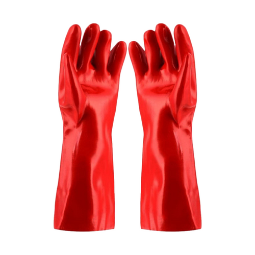 Chemical resistant gloves 35cm (red)