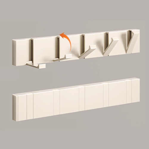 CREAM WHITE-CONCEAL FOLDING 5 HOOKS