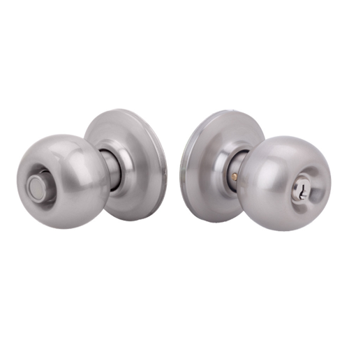 SS304 #5791SS CYLINDER DOOR KNOB LOCK SET