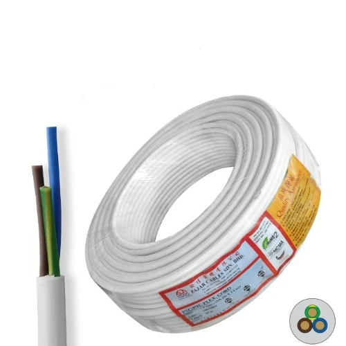 40/0.076 X 3C PVC FLEXIBLE CORD CABLE 90M/ROLL (MTR)