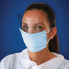 Ultraguard APP0340-ES-BE 3-Ply Blue Disposable Face Mask with Protective Eye Shield, 25/box