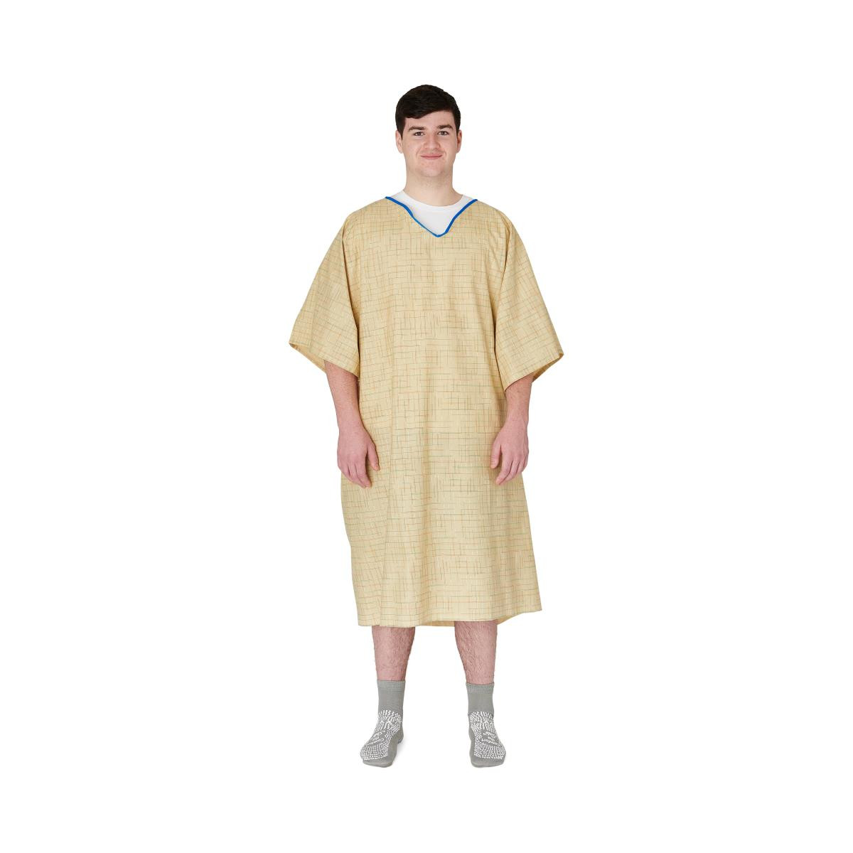 Medline Deluxe Cut Patient Gowns, Cotton-blend (MDTBG5RTSSPY)