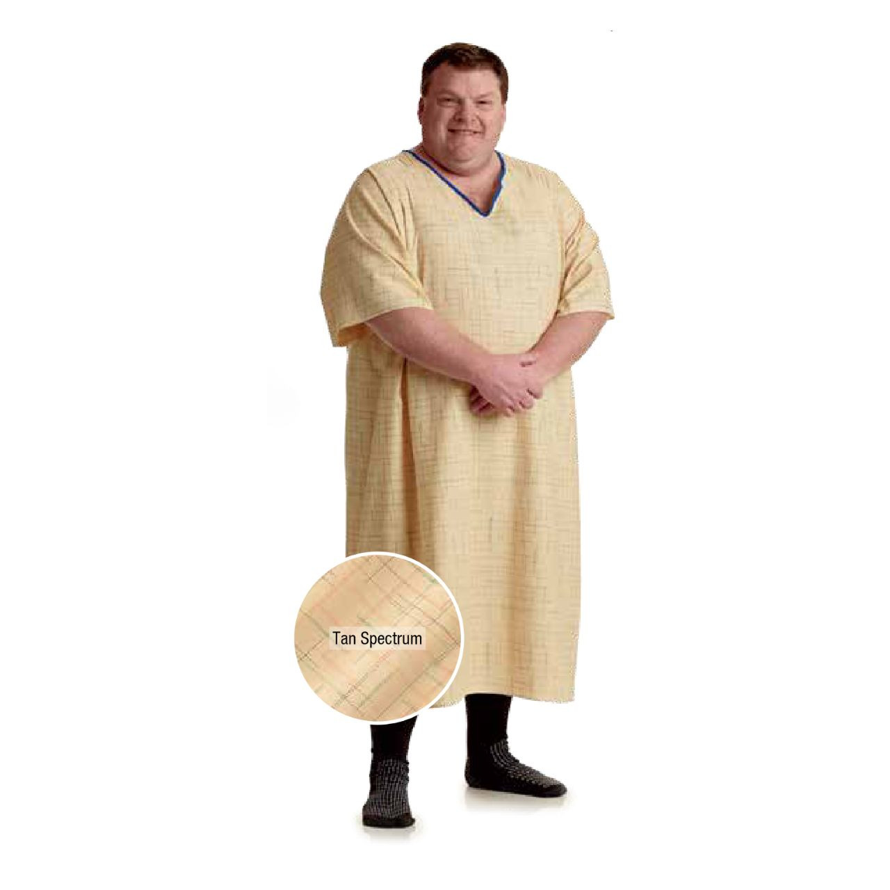 Medline Deluxe Cut Patient Gowns, Cotton-blend (MDTBG5RTSSPY)