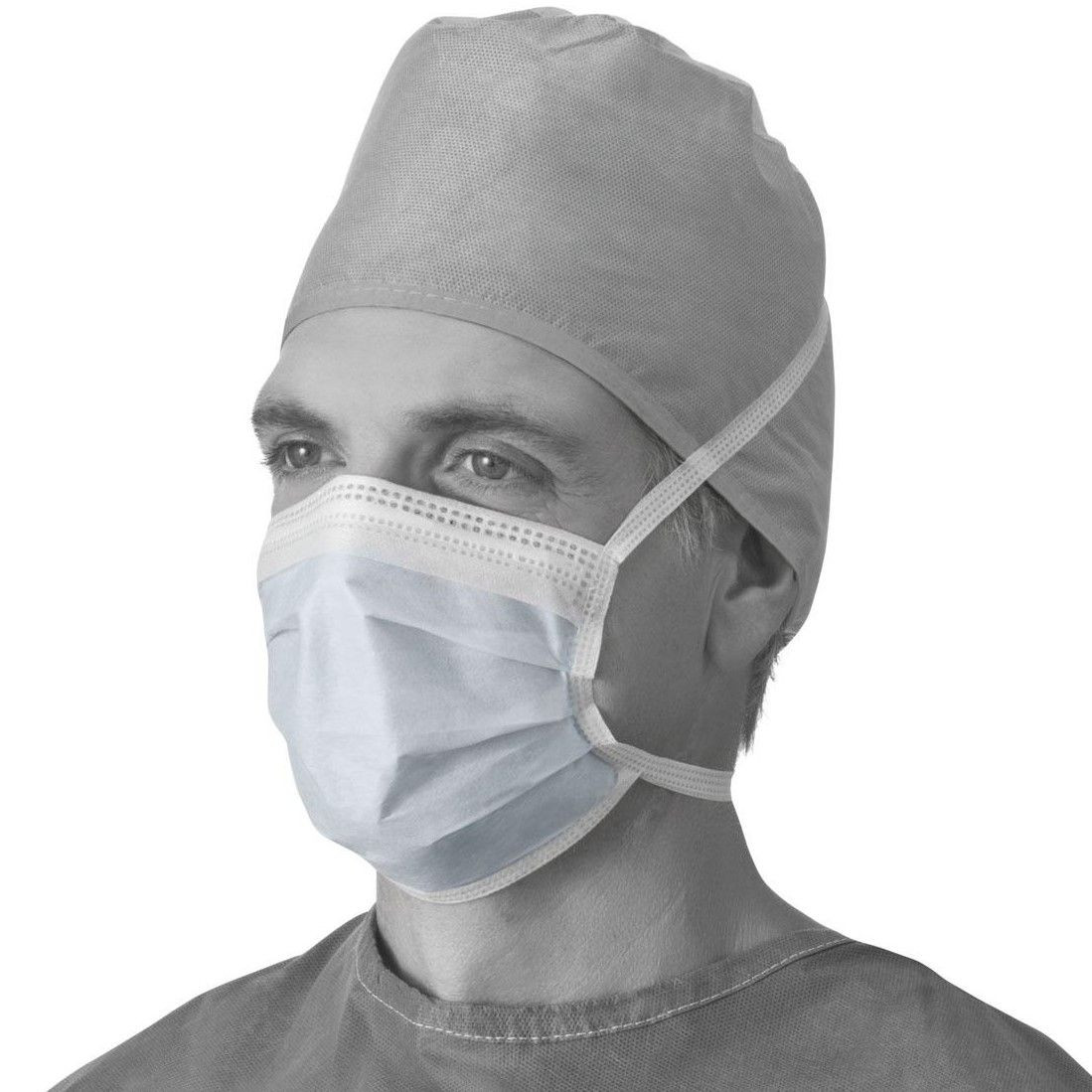 Medline Anti-Fog Surgical Face Masks with Ties (NON27378A)