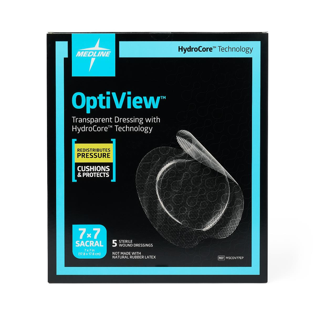 Medline OptiView Transparent Dressings with HydroCore