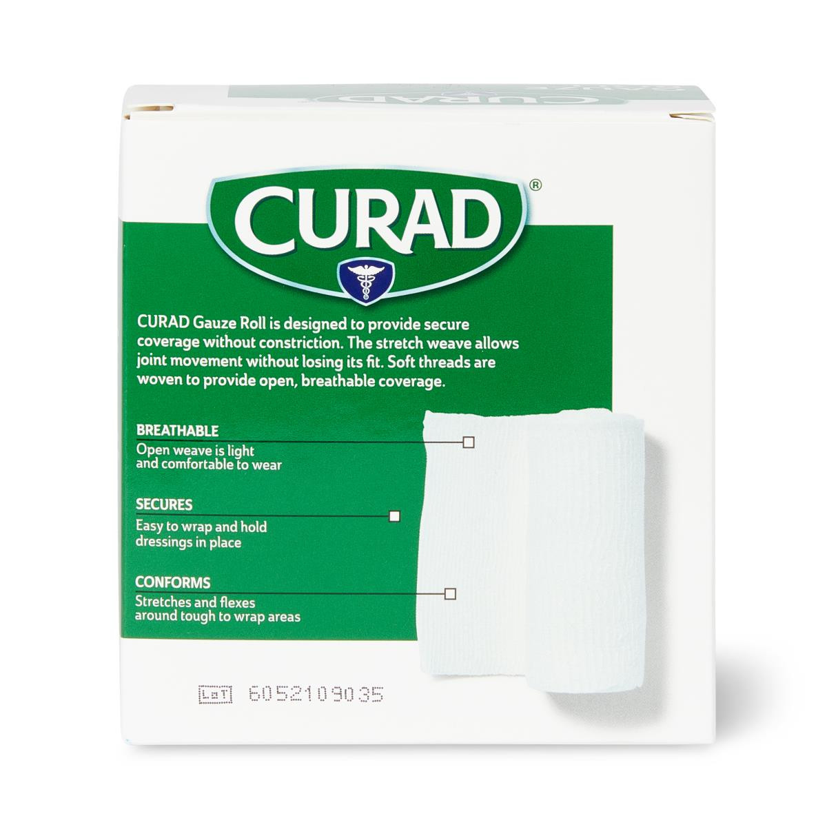 CURAD Sterile Stretch Gauze Roll, 3" x 4.1 yds, 120/case