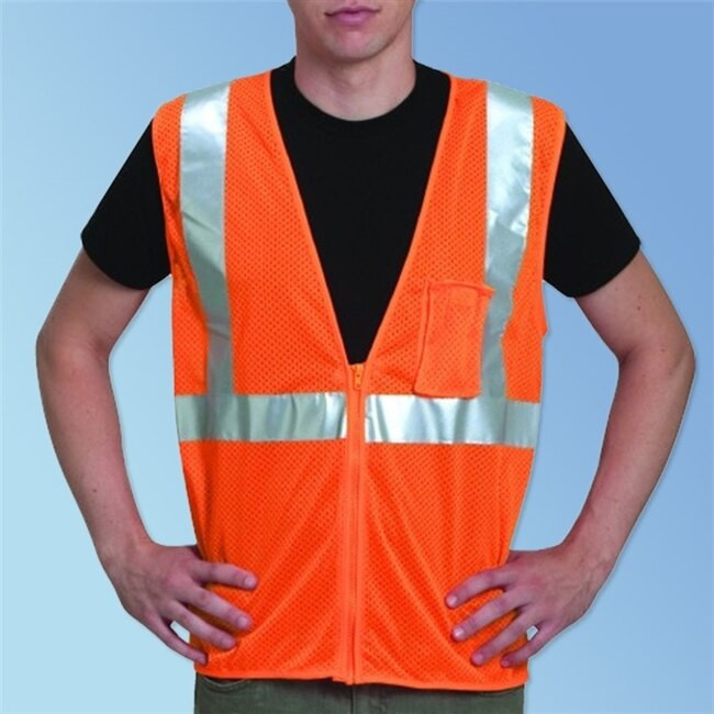 HivizGard Class Mesh Safety Vest, Orange, each - Main Image