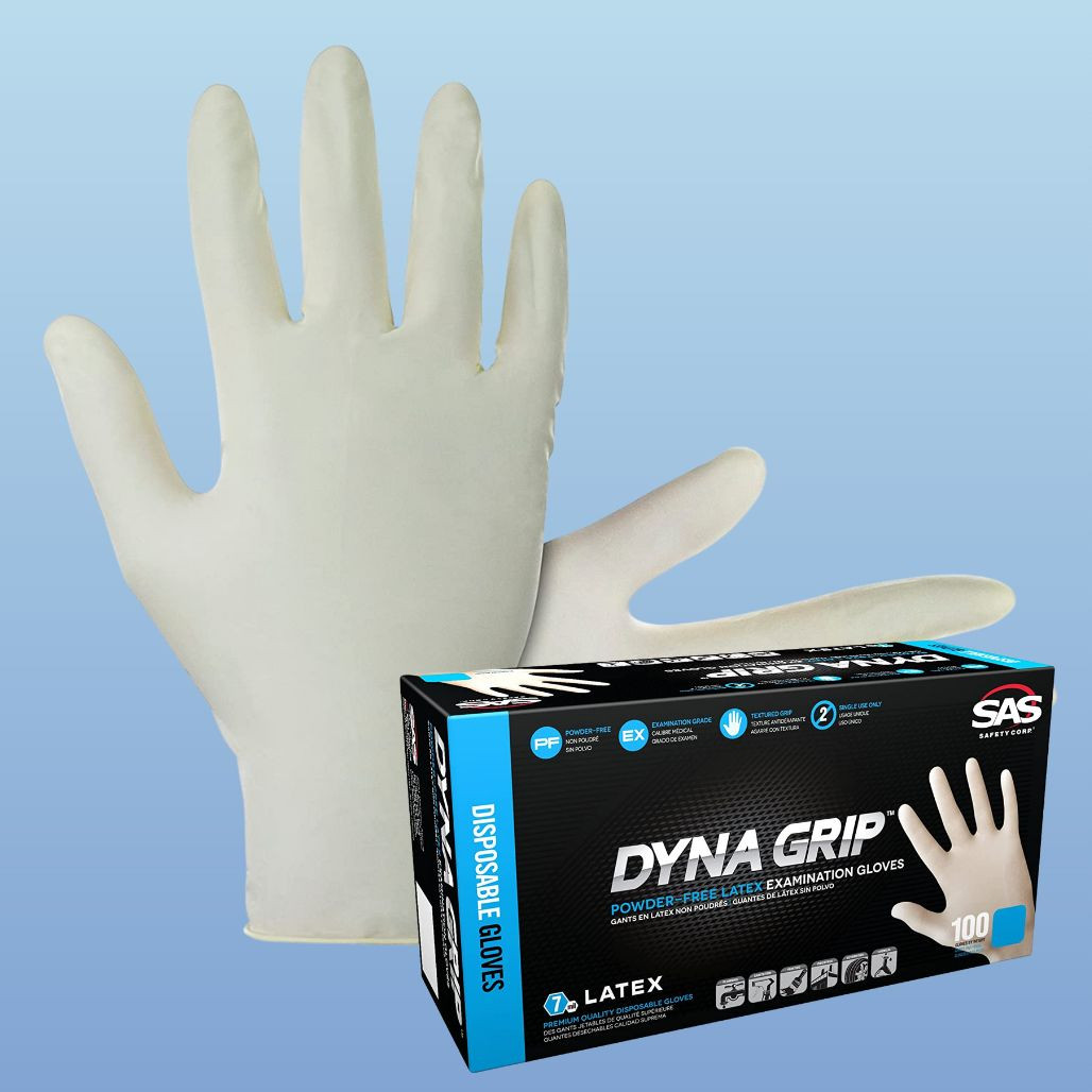 Dyna Grip Latex Medical Gloves, mil, 100/box - Main Image