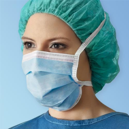 Medline Medlite NON27402 Surgical Face Masks with Ties, Blue, 50/box
