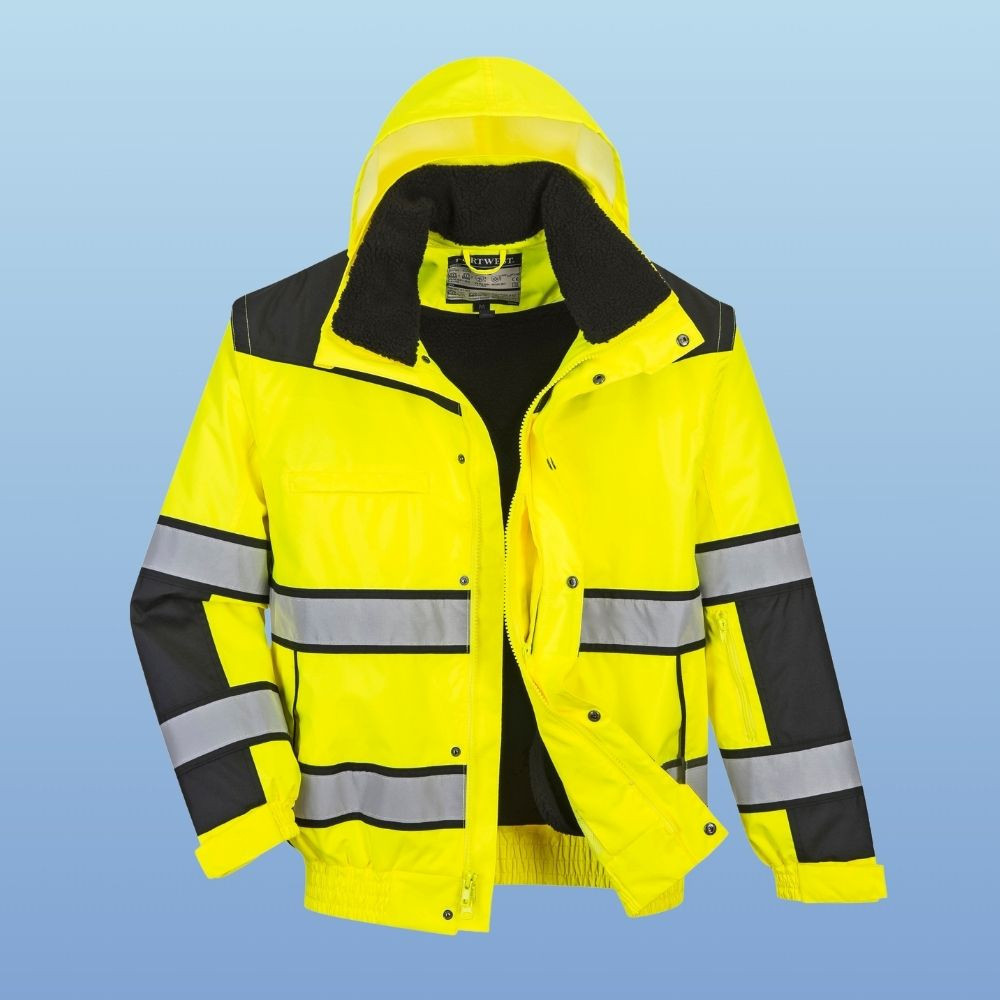 Portwest UC466 Class 3 Hi-Vis Classic Bomber Jacket