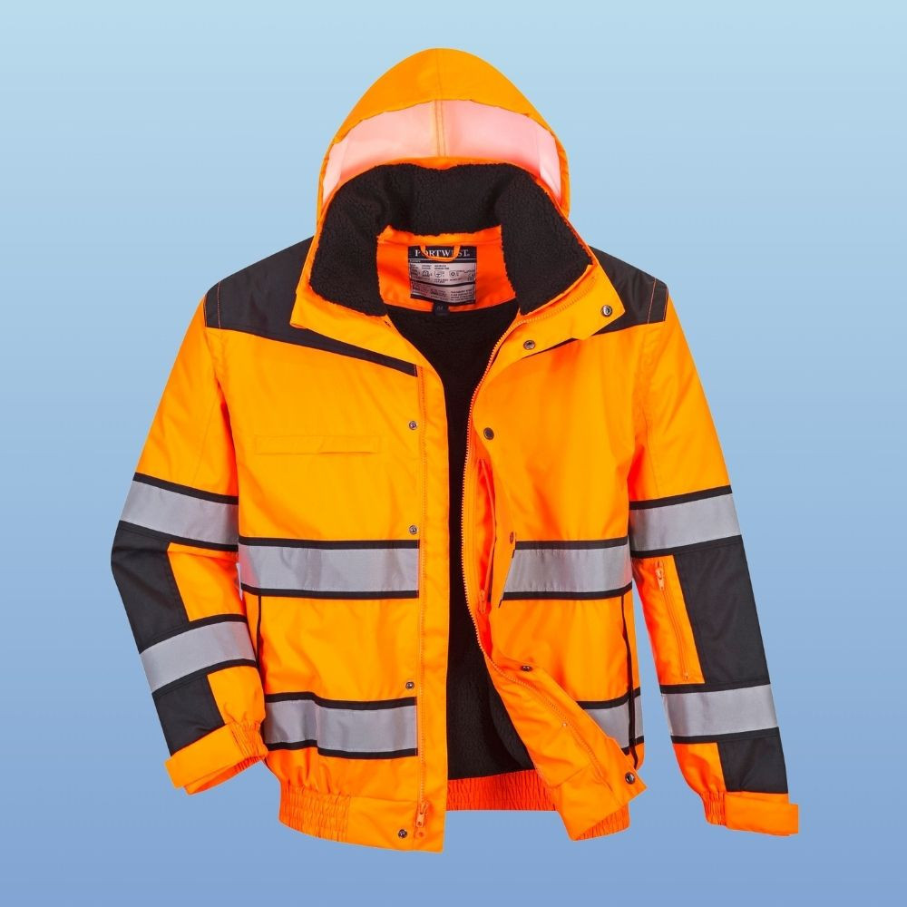 ジャケット・アウター 23ss heugn winston size 3 PortWest Class 3 Hi Vis Yellow Bomber Jacket US463