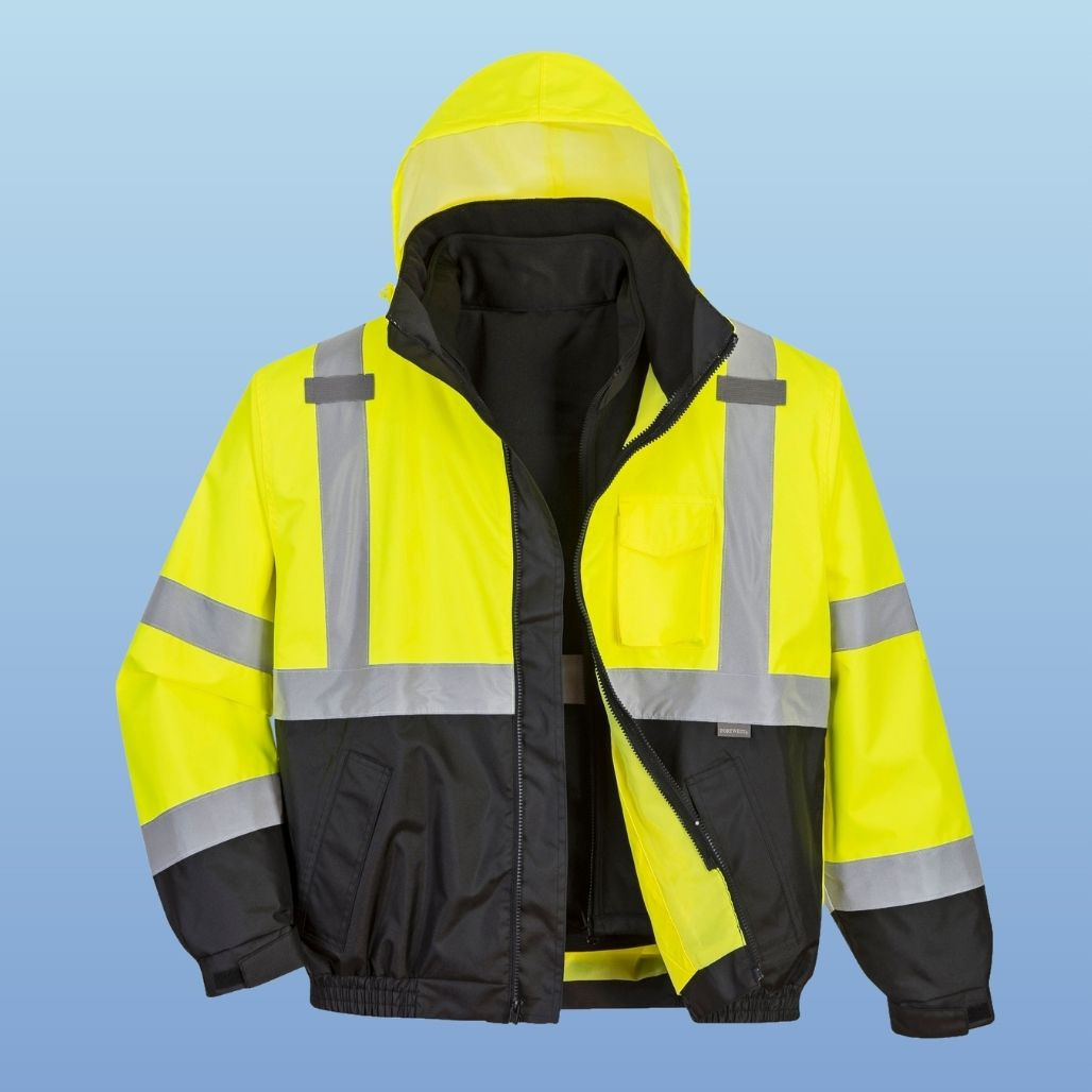 Portwest US365 Class 3 Hi-Vis 3-in-1 Bomber Jacket