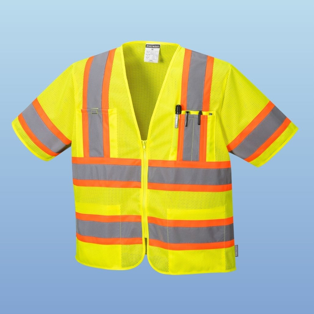 Portwest US383 Class Hi-Vis Safety Vest with Sleeves