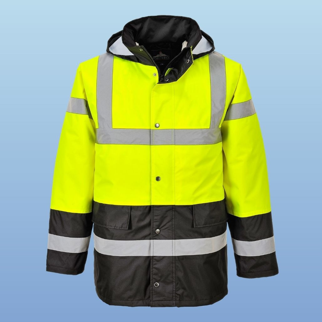 Portwest Insulated Hi-Vis Contrast Safety Traffic Jacket