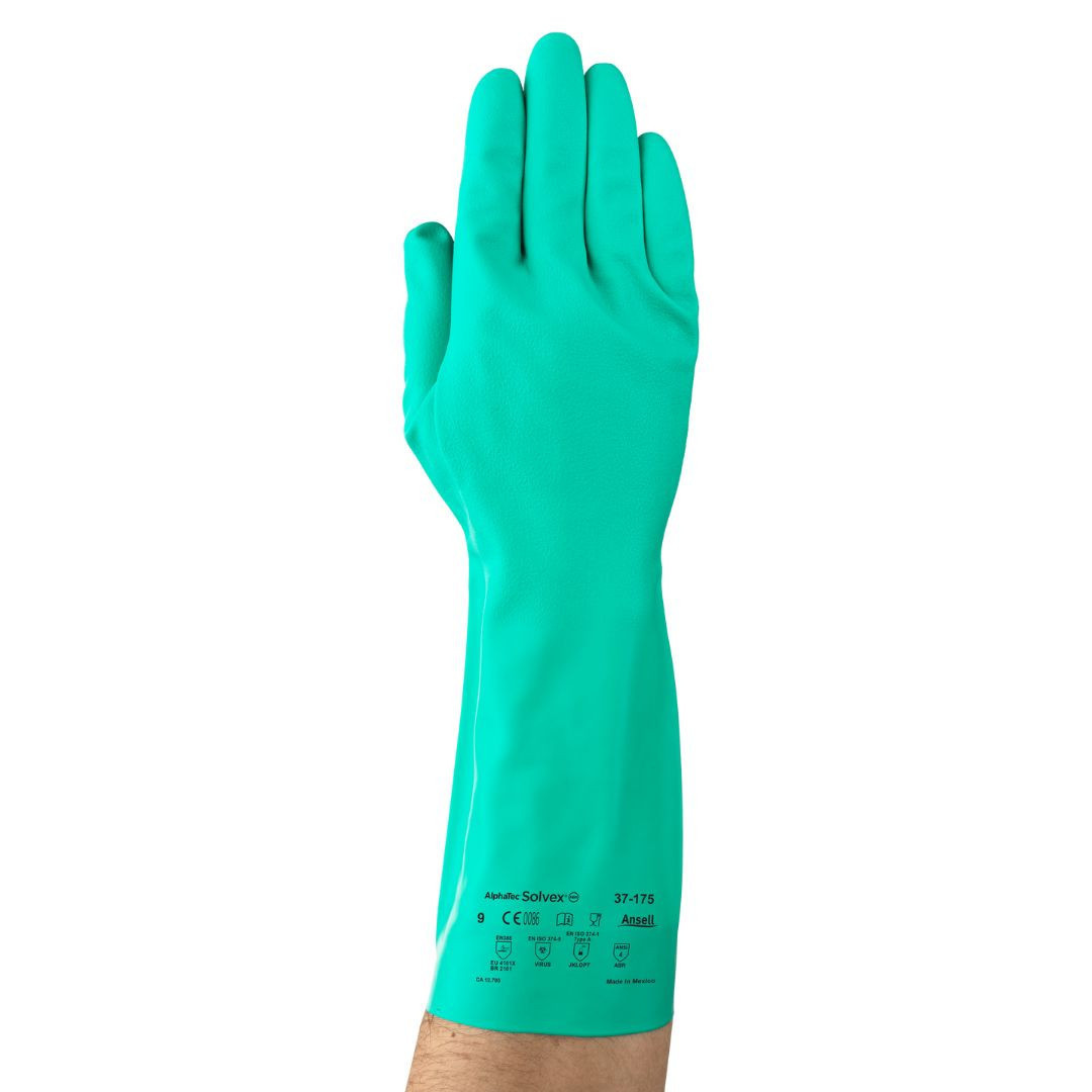 Ansell Green Nitrile Flock Lined Glove