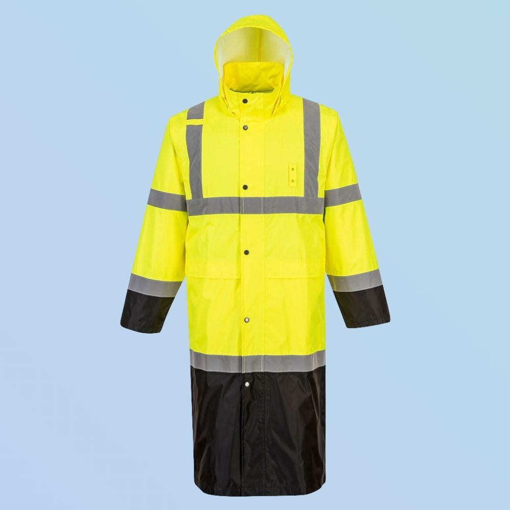 Portwest Class 3 Contrast Hi-Vis Rain Coat