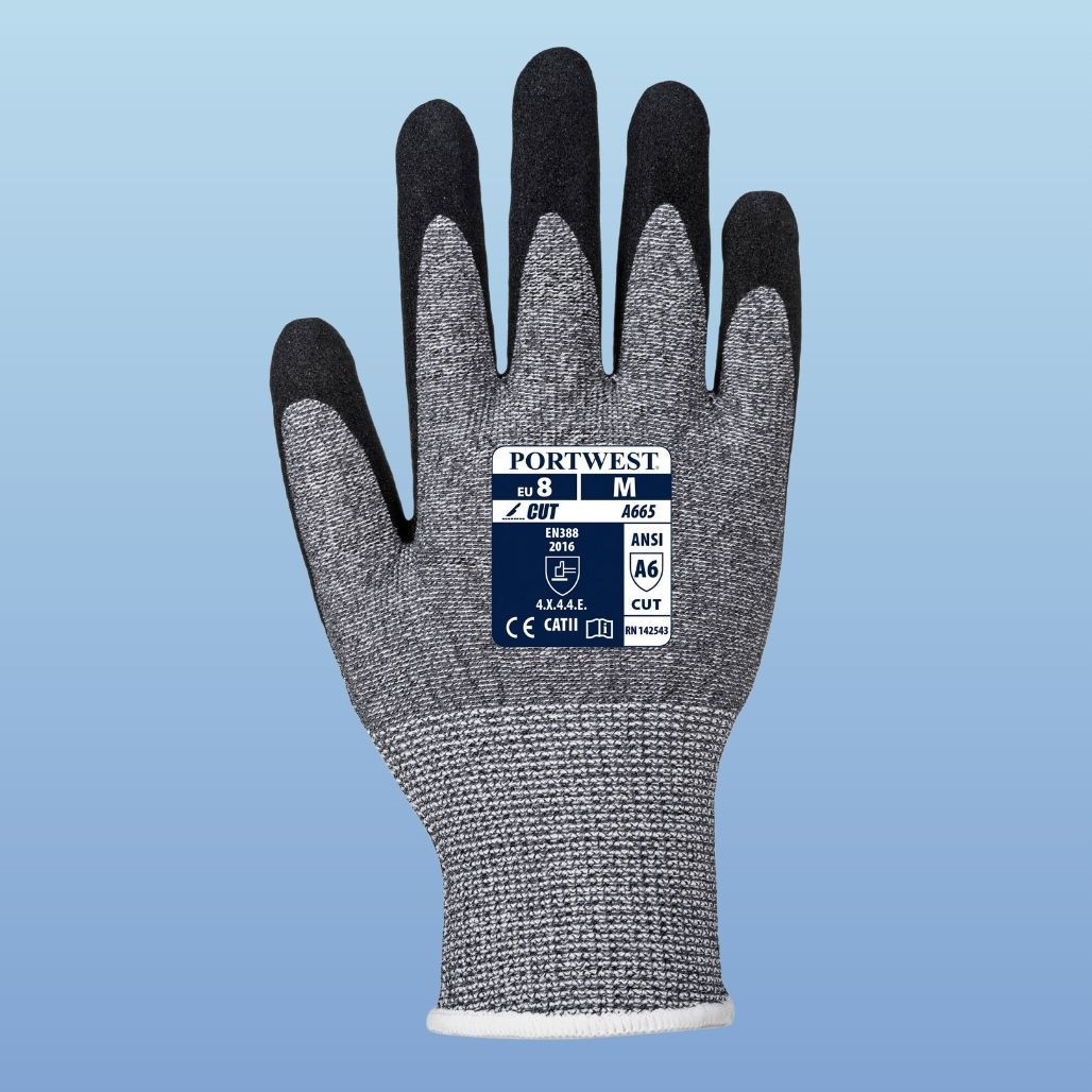Portwest A665 Nitrile Foam Coated Cut Glove - ANSI A6
