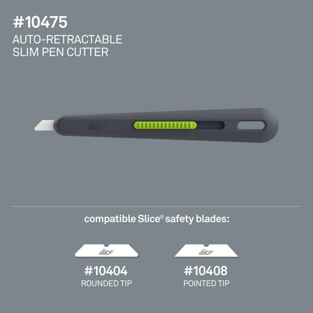 Slice 10475 Auto-Retractable Slim Pen Cutter - Never Rusts
