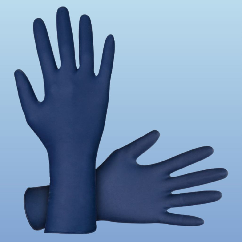 Thickster Ultra Thick Latex Exam Gloves, Blue, 14 mil, 12