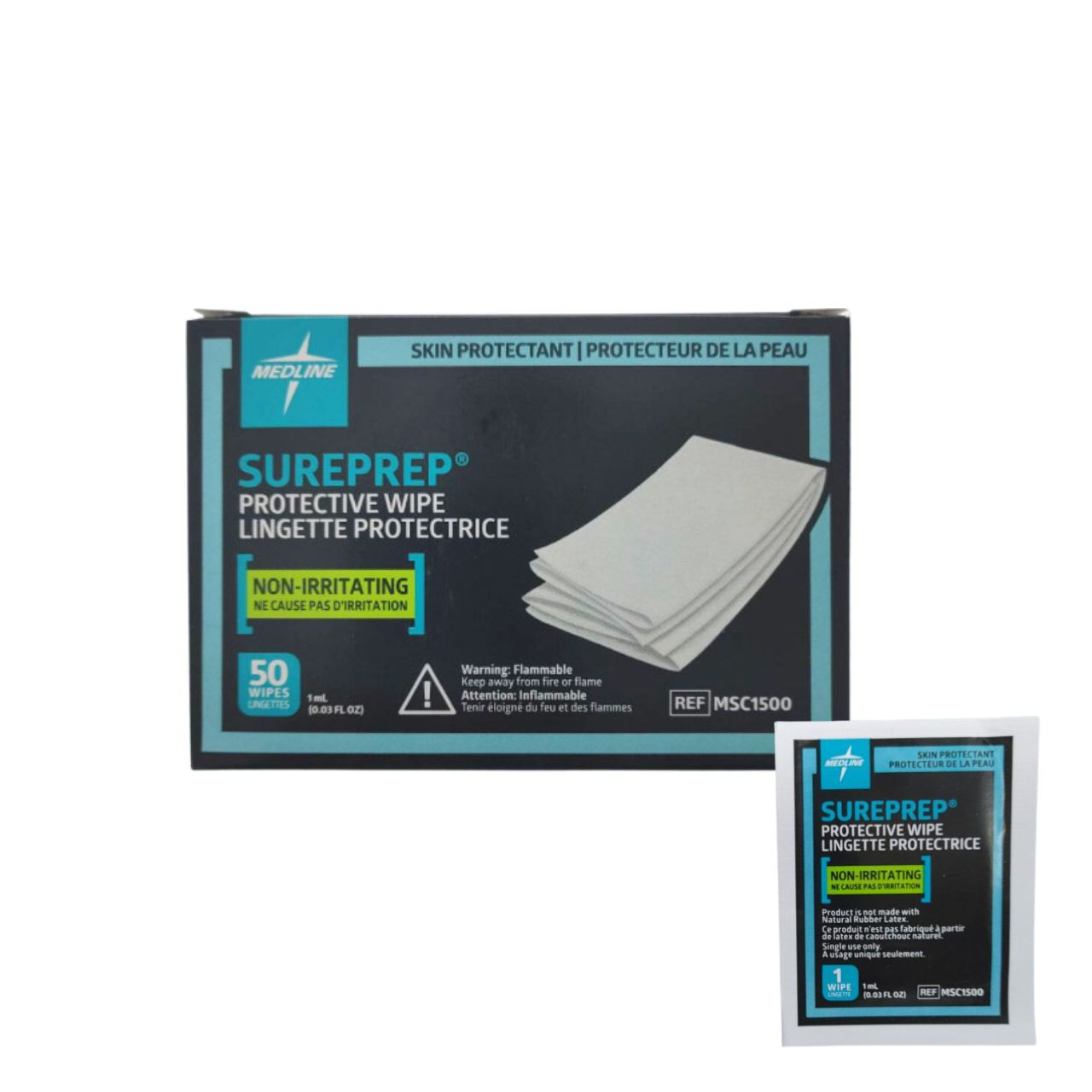Medline SurePrep Skin Protectant Wipes, 50/box (MSC1500)