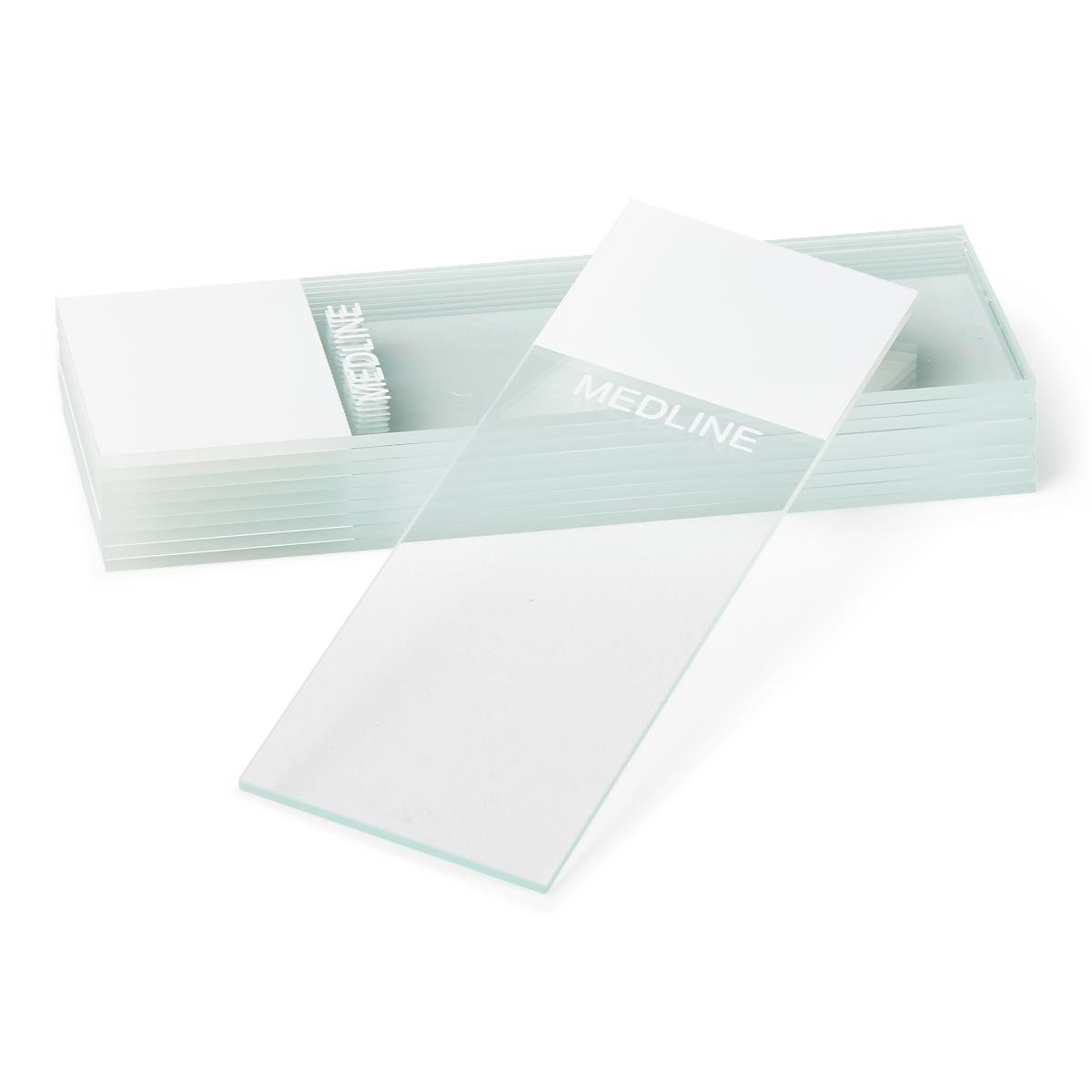 Medline Microscope Slides with Ground Edges, 25 x 75 x 1 mm