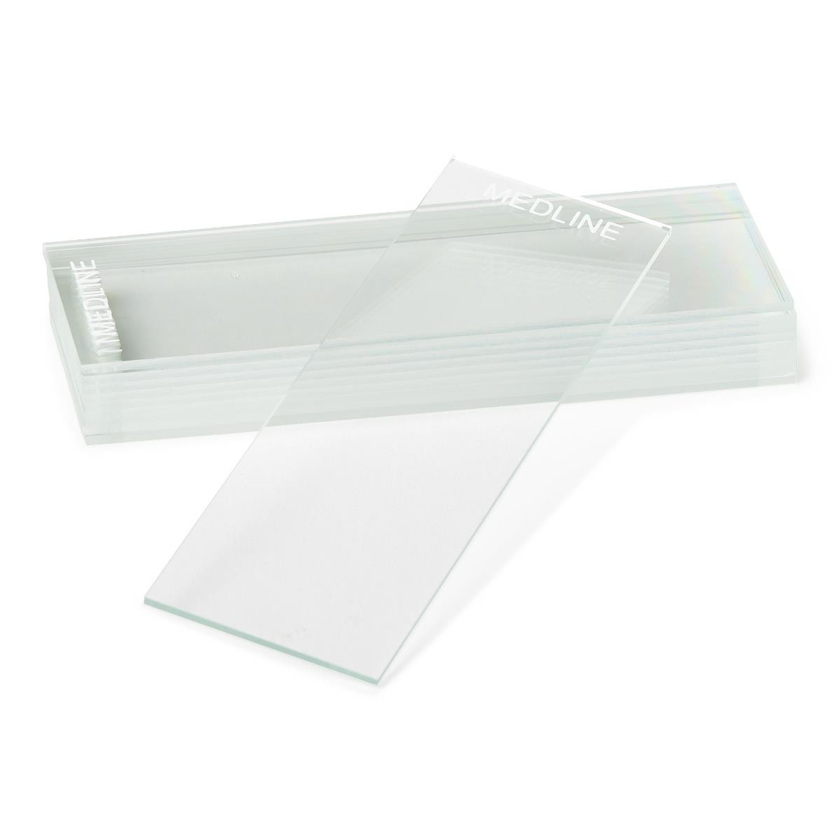 Medline Microscope Slides with Ground Edges, 25 x 75 x 1 mm