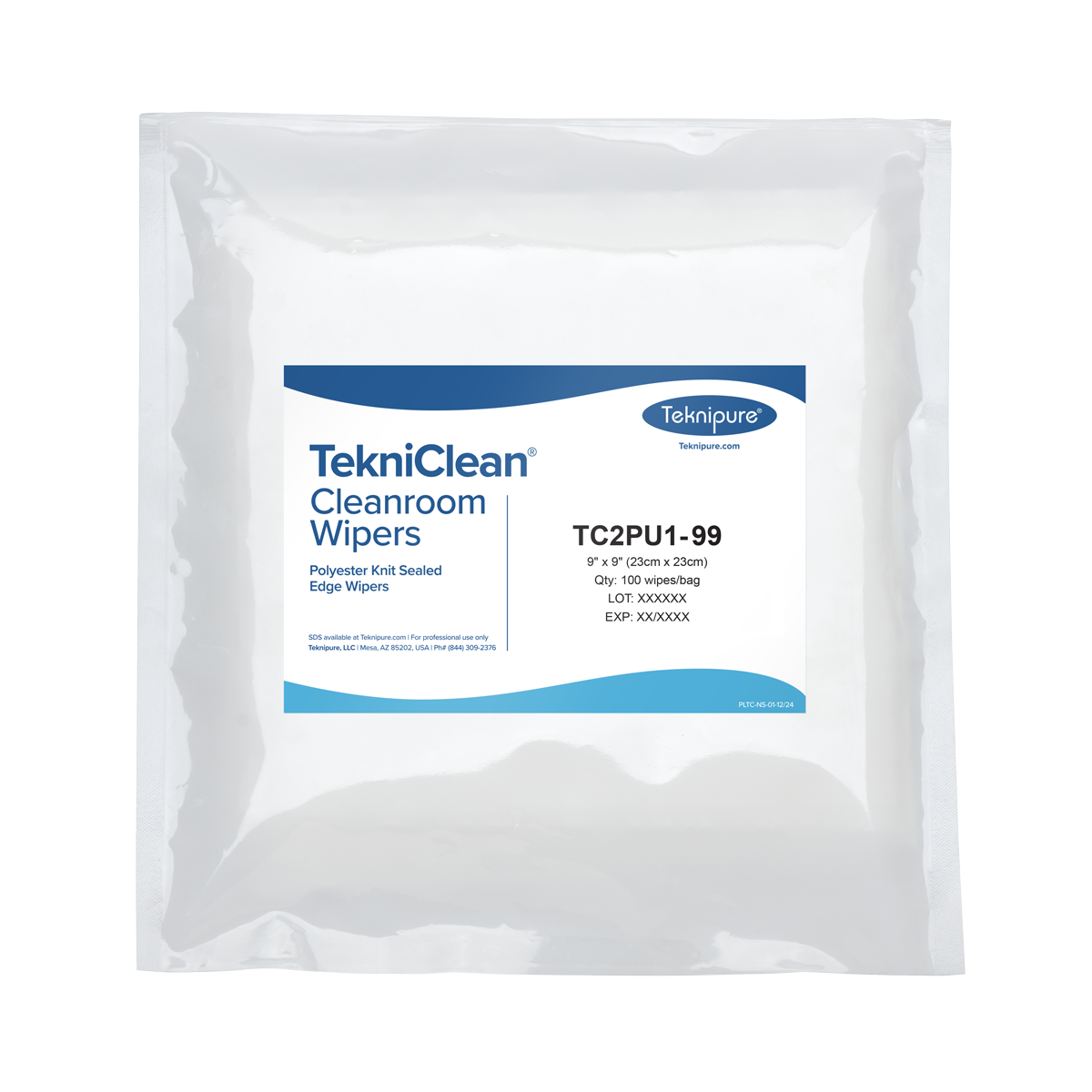 TekniClean knit polyester cleanroom wipes