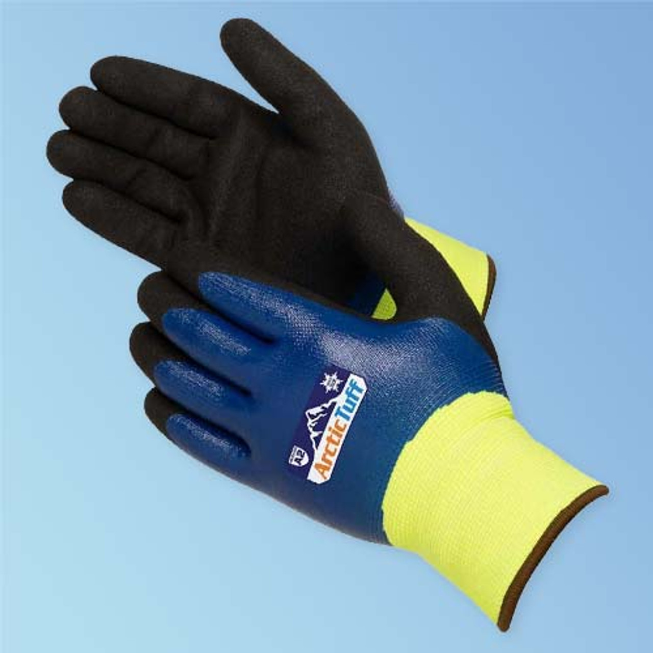 Arctic Tuff Latex Double-Coated Thermal Glove, Hi-Vis Orange/Black, Cut Level A2, 12/pair