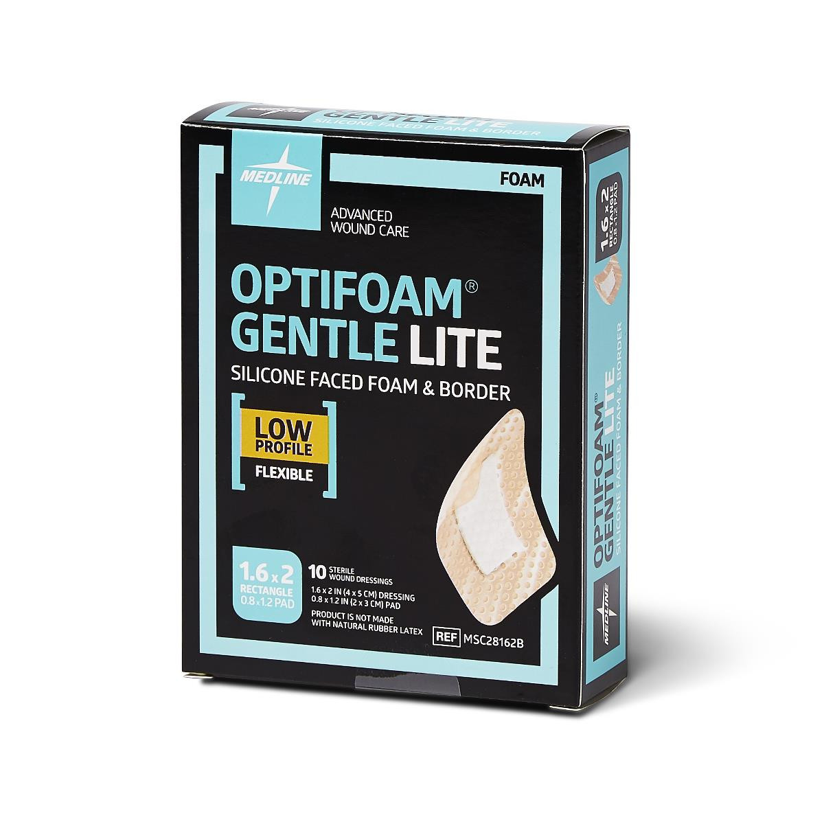 Medline Optifoam Gentle Lite Foam Dressings with Border