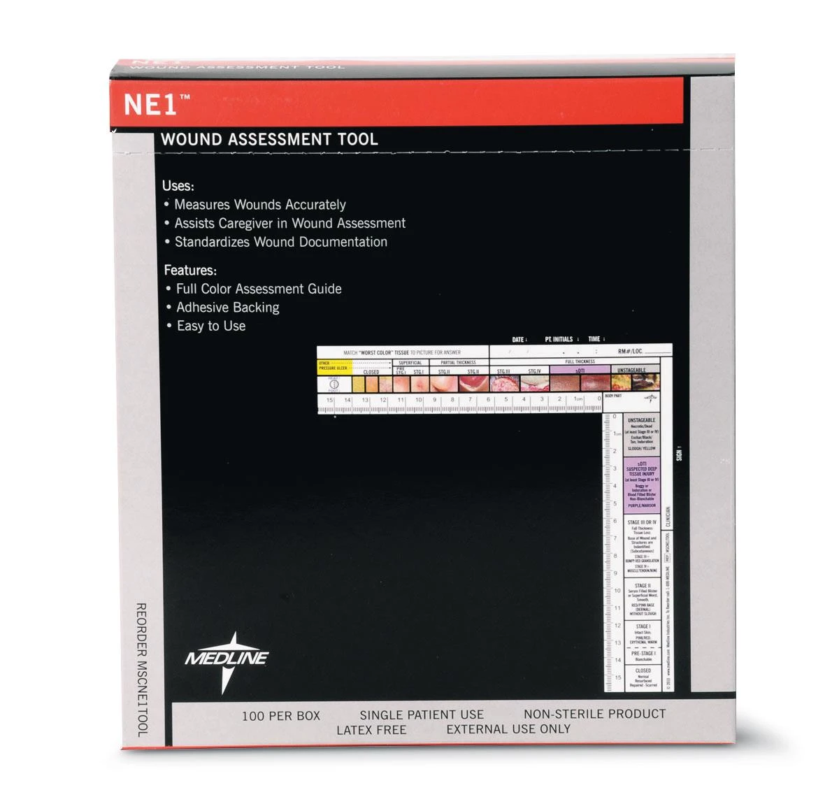 Ne1 Ruler Medline NE1 Wound Assessment Tool (MSCNE1TOOL)