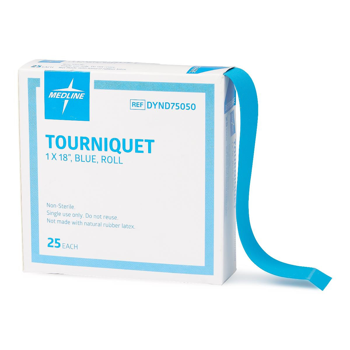 tubnetice  Disposable Tourniquet, Perforated Roll, Blue, 1