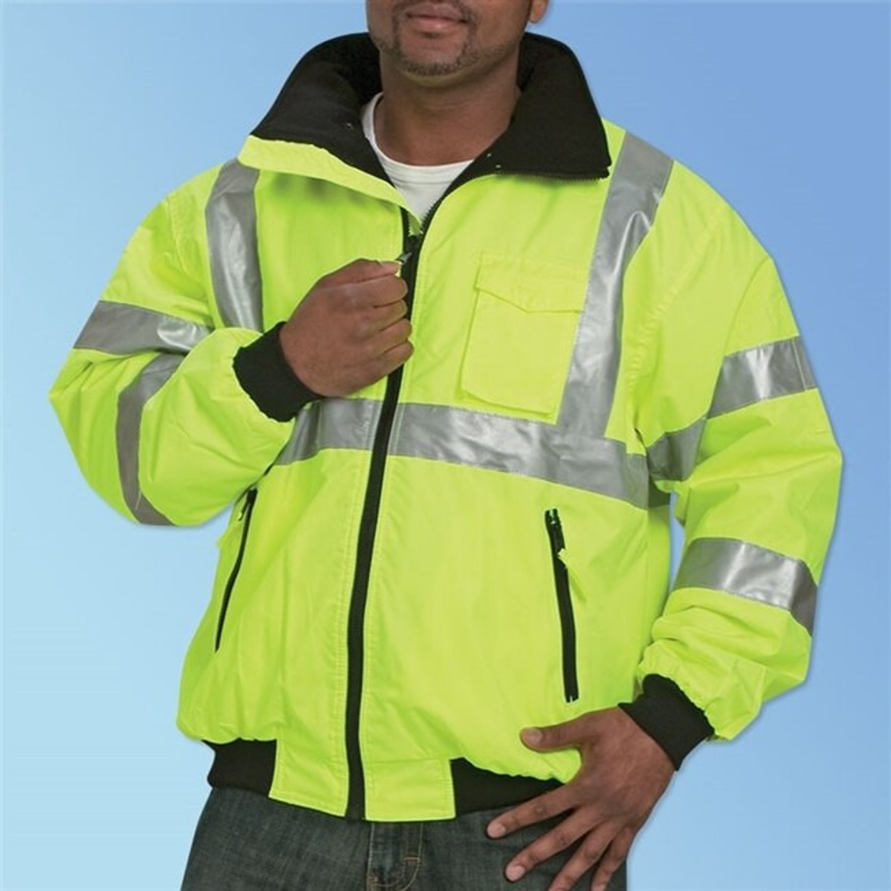 High-Visibility Waterproof Class 3 Thermal-Lined Jacket