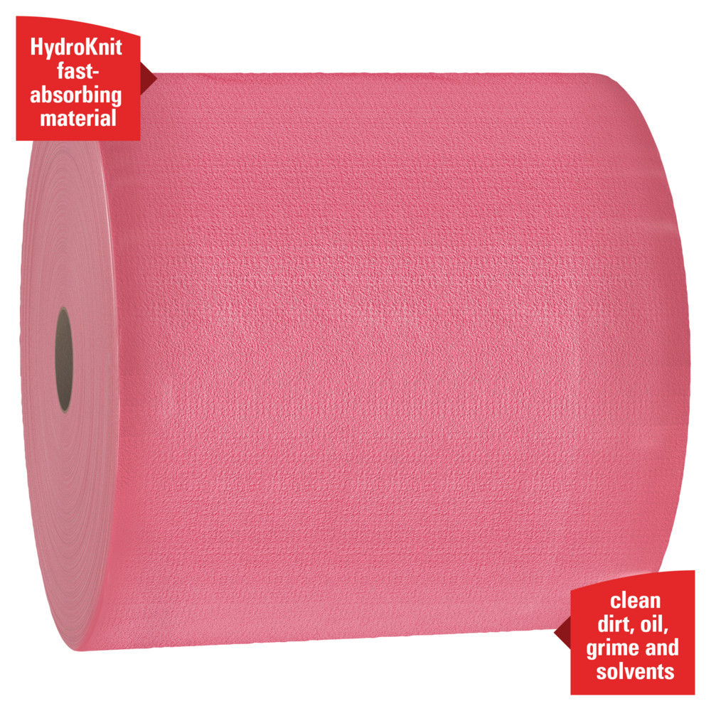 【値下げ】 Kimberly ピンクシャンパン　XL Kimberly Clark 41055 Wypall X80 Cloths, Red Jumbo Roll