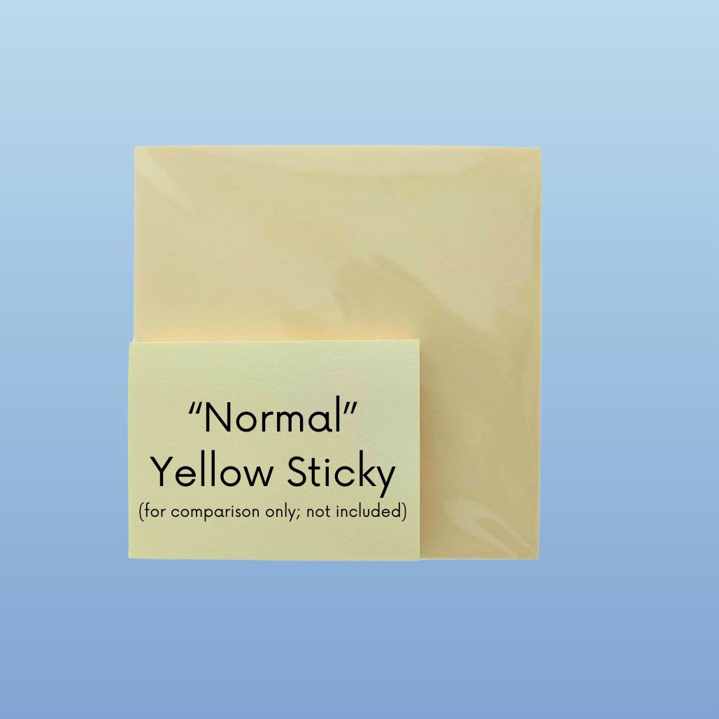 Cleanroom Sticky Notes, 3 in. x 3 in., - White, Blue, Yellow