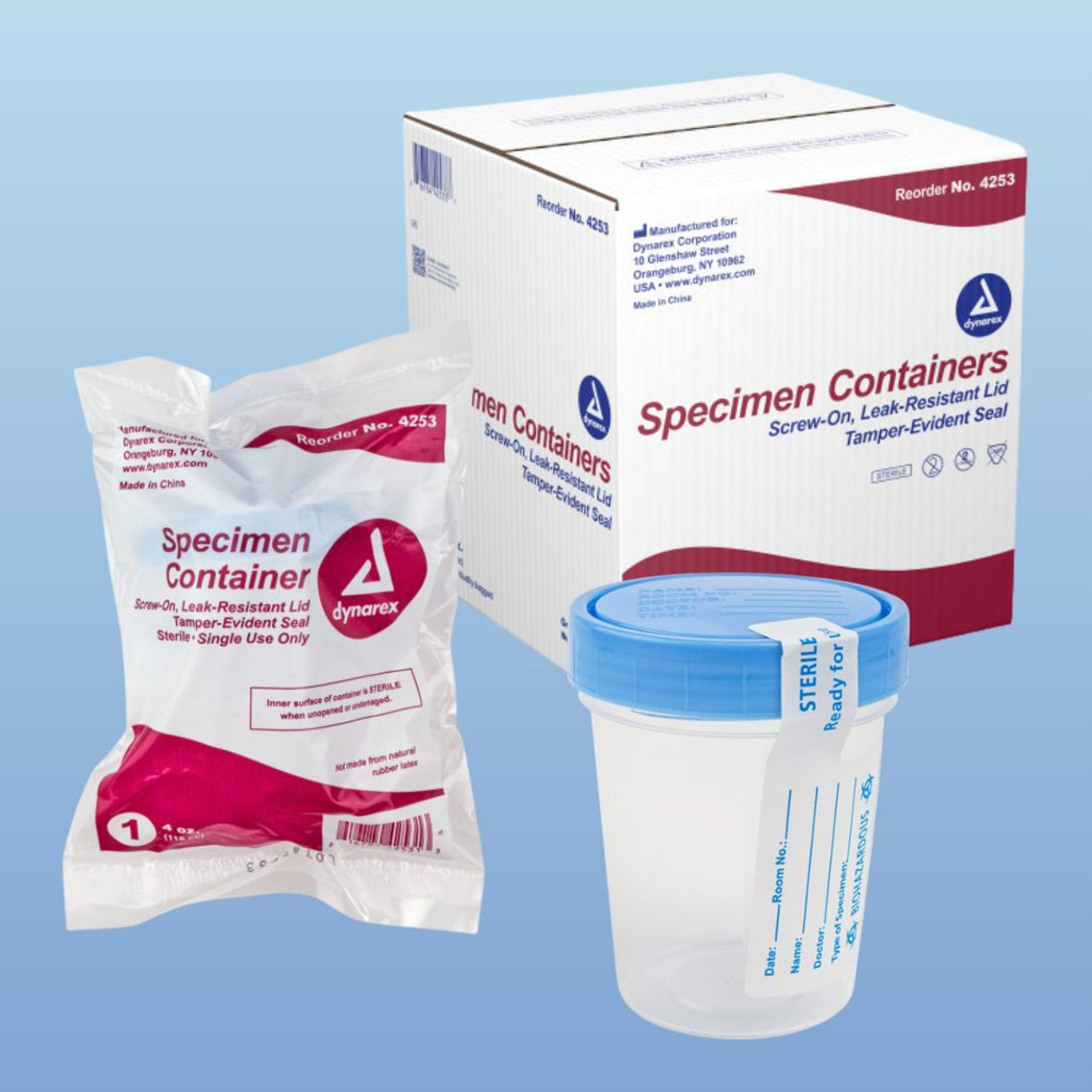 Medline O.R. Sterile Specimen Containers, 4 oz and 4.5 oz