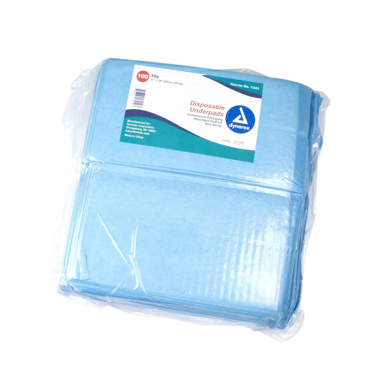 Dynarex 1341 Disposable Underpads, 17 x 24