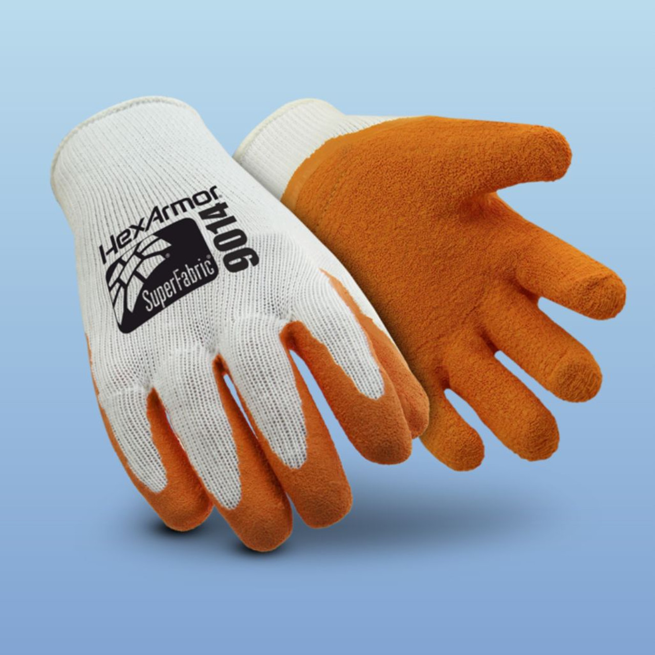 HexArmor 9014 SharpsMaster II Needlestick Resistant Glove, Cut Level A9,  Orange/White, 1/pair