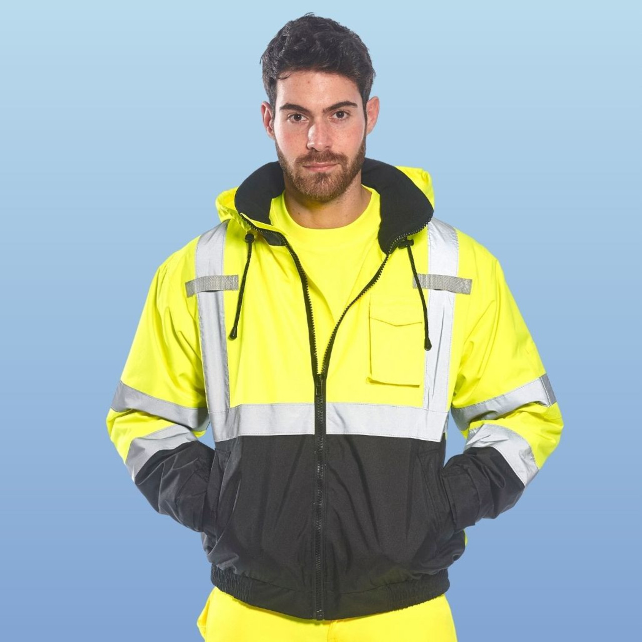 Portwest US364 Class 3 Hi-Vis Premium Bomber Jacket