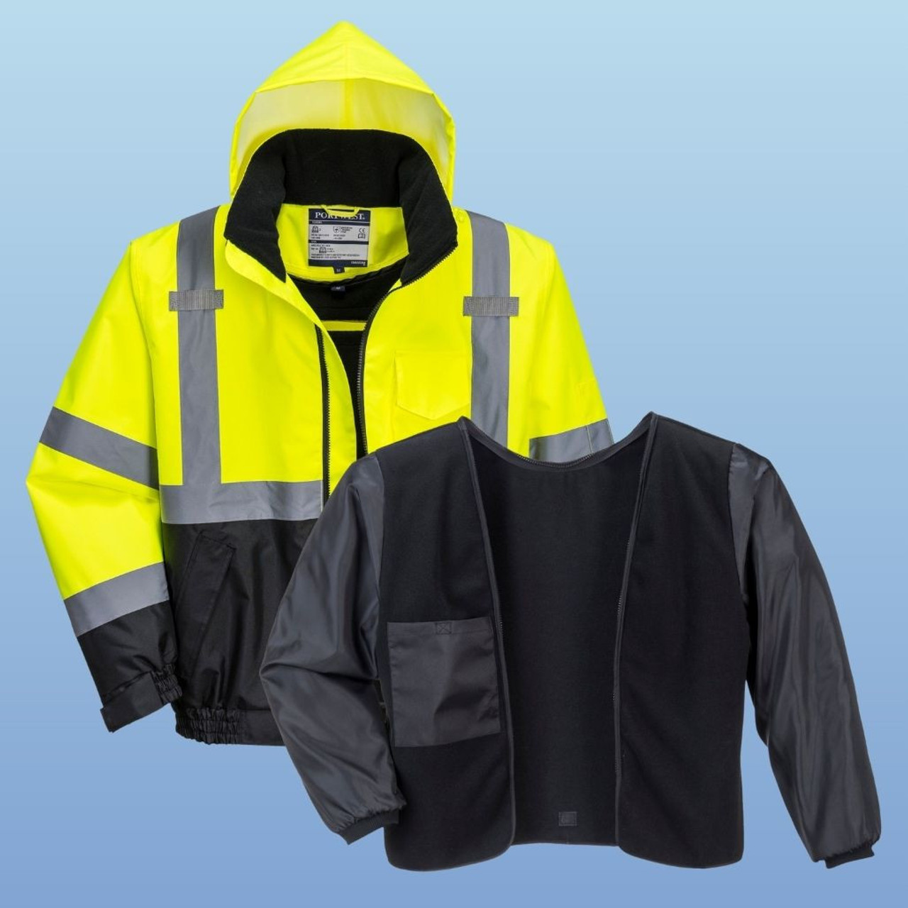 Portwest US364 Class 3 Hi-Vis Premium Bomber Jacket