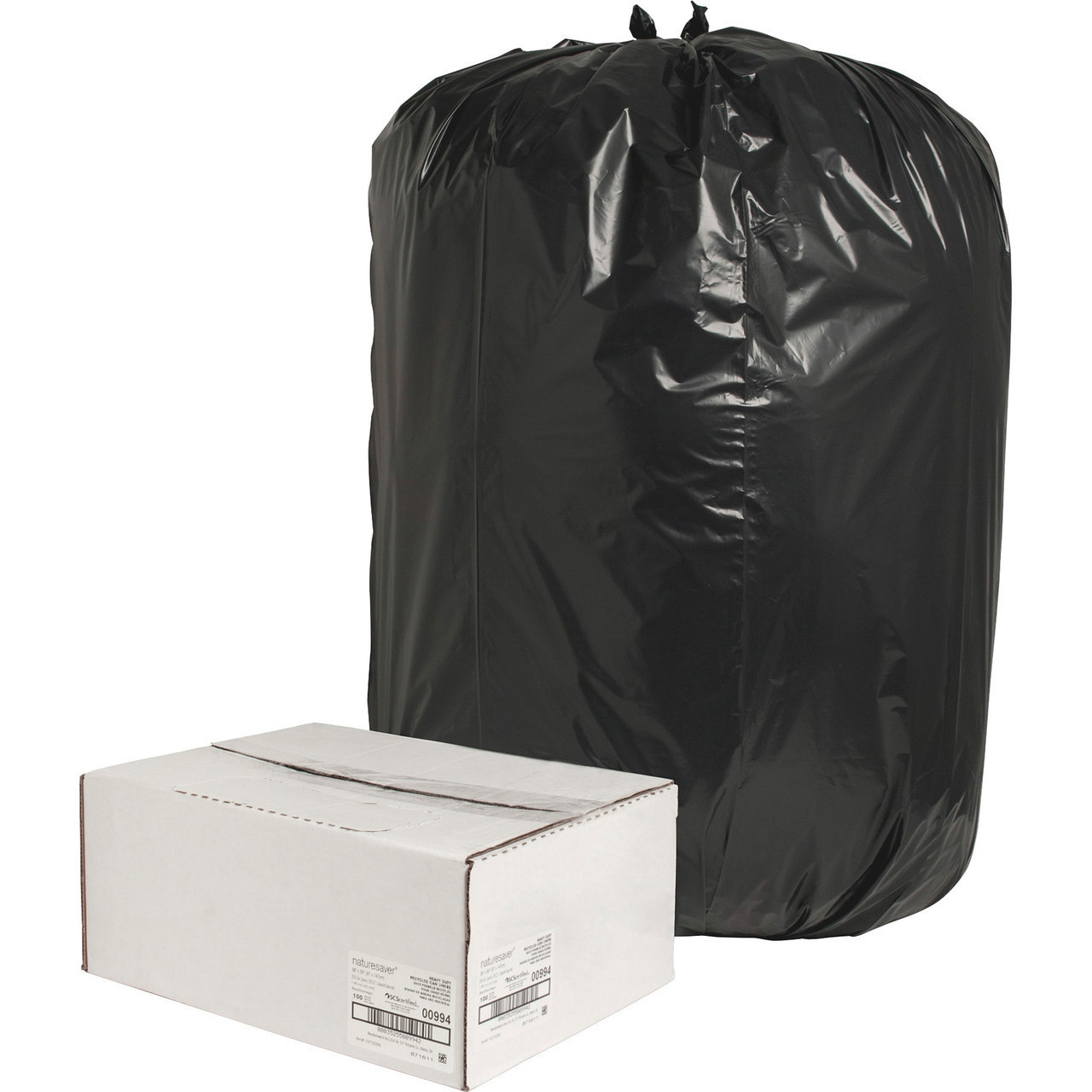 55 Gallon Clear Trash Bags, 2.0 Mil, 38x58