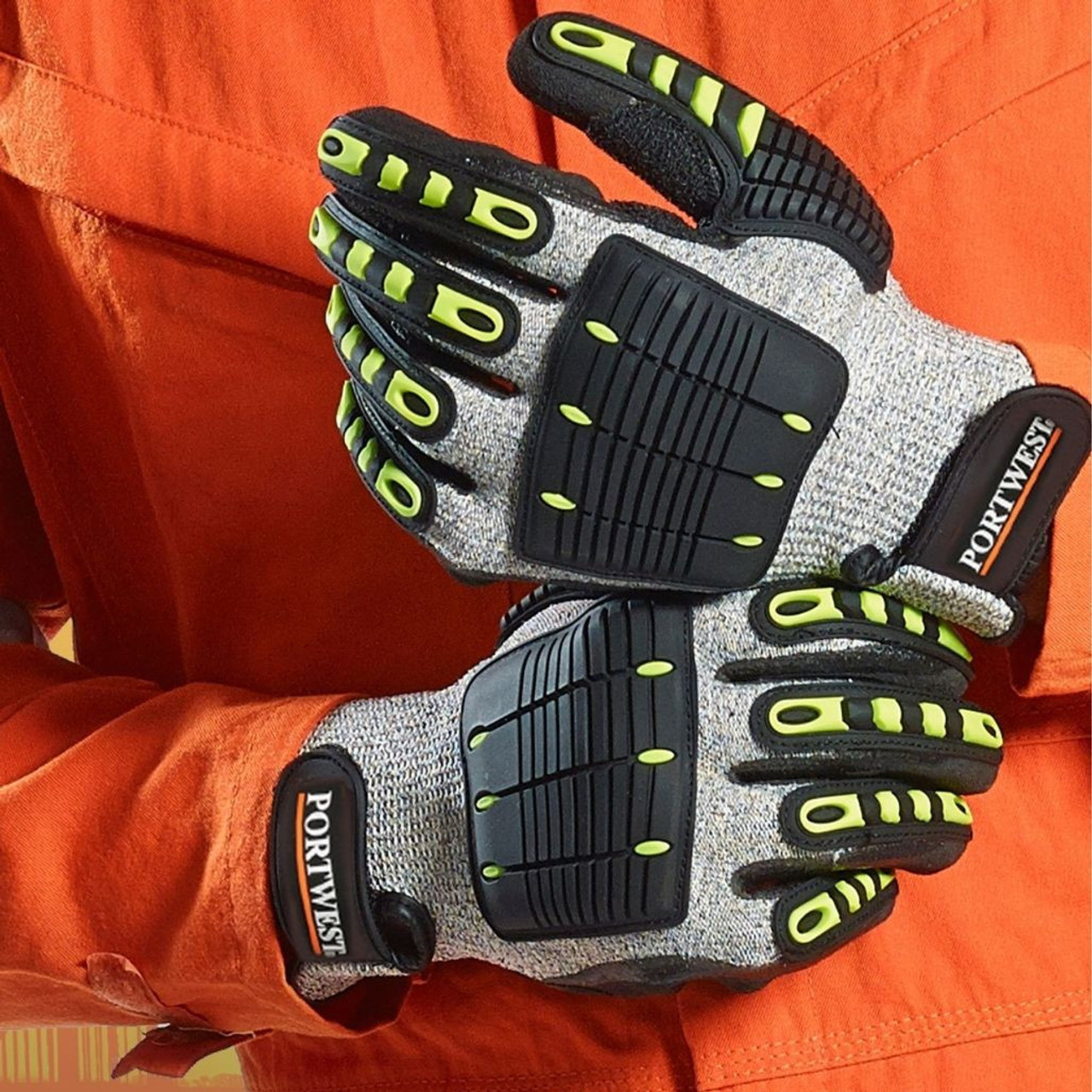 Portwest A722 Anti Impact Nitrile Coated Glove, Cut Level A4, 1/pr