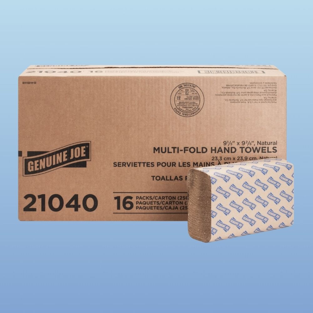 Genuine Joe 21040 Kraft Multi-Fold Towels